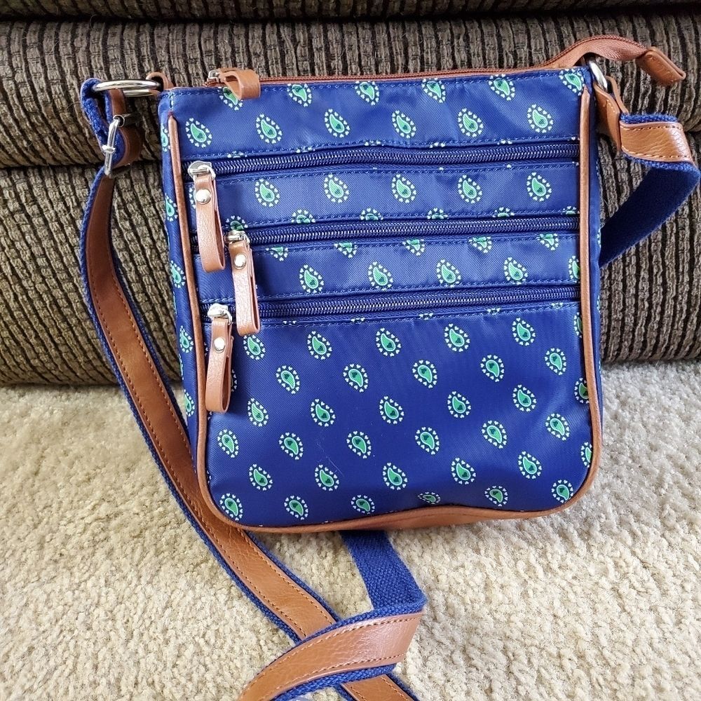 Laura Scott blue and green crossbody
